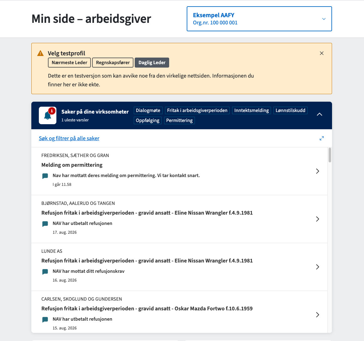Når man trykker på bjella ekspandere notfikasjonerne ut